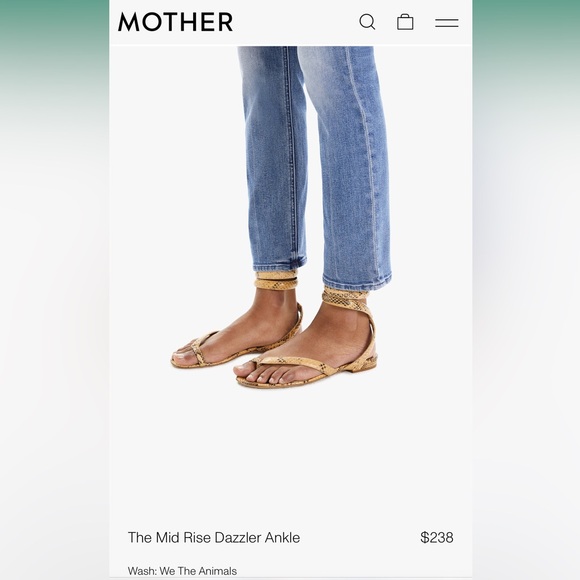 MOTHER denim jeans, The Mid Rise Dazzler Ankle, Wash: whiplash, size 27 - Picture 10 of 11